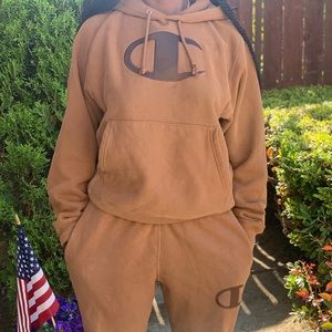 champion sweatsuit brown